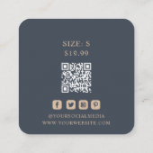 Kleding Labels Small Business Grijs Goud Bloemen (Achterkant)