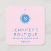 Kleding Labels Small Business Roze Blauw (Voorkant)