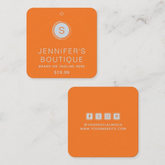 Kleding Labels Small Business Tango Sinaasappel (Voorkant / Achterkant)