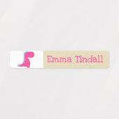 Kleding Labels voor Kinderen - Meisje Dinosaurs (Design 1)