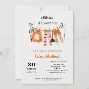 Kleding Line een Little Boo Halloween Baby shower Kaart