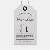 Kleding Logo hangt Label prijs af Cadeaulabel (Voorkant)