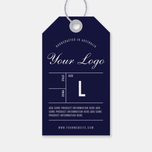 Kleding Logo hangt Label prijs af Cadeaulabel (Voorkant)