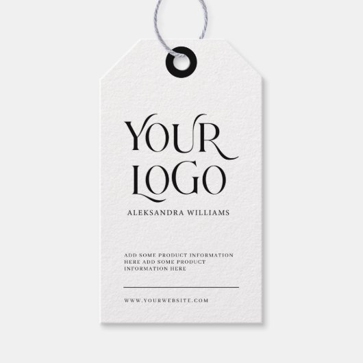 Kleding Logo hangt Label prijs af Cadeaulabel (Voorkant)