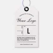 Kleding Logo hangt Label prijs af Cadeaulabel (Voorkant)