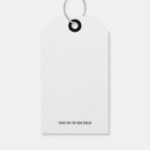 Kleding Logo hangt Label prijs af Cadeaulabel (Achterkant)