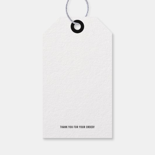 Kleding Logo hangt Label prijs af Cadeaulabel (Achterkant)