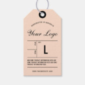 Kleding Logo hangt Label prijs af Cadeaulabel (Voorkant)