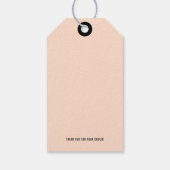 Kleding Logo hangt Label prijs af Cadeaulabel (Achterkant)
