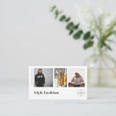 Kleding merk mode ontwerp foto Visitekaartje (Staand voorkant)