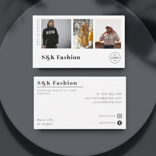 Kleding merk mode ontwerp foto Visitekaartje