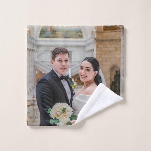 Kleding met gepersonaliseerd Jubileum- of weddensc Washandje (Wasdoekje)