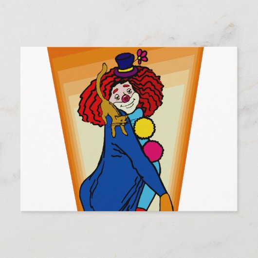 Kleding met kat briefkaart (Voorkant)