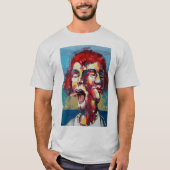 Kleding met kunstwerk gezicht t-shirt (Voorkant)
