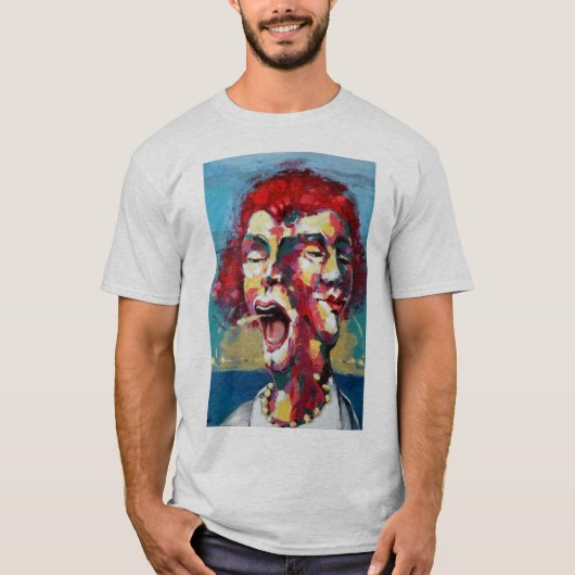Kleding met kunstwerk gezicht t-shirt (Voorkant)