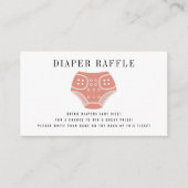 Kleding met luierroze Baby met luierbehuizing Informatiekaartje (Voorkant)