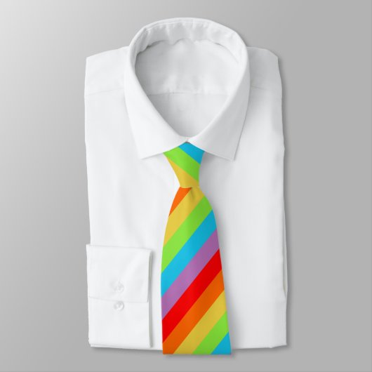 Kleding met regenboogdraden Aangepaste regenboogst Stropdas (Gebonden)