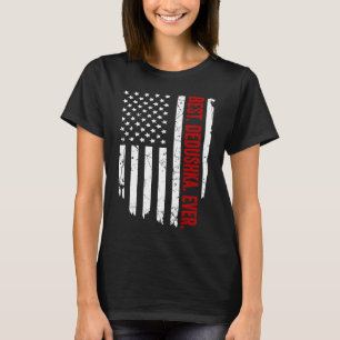 Kleding met vintage Amerikaanse vlag Grootste Dedu T-shirt