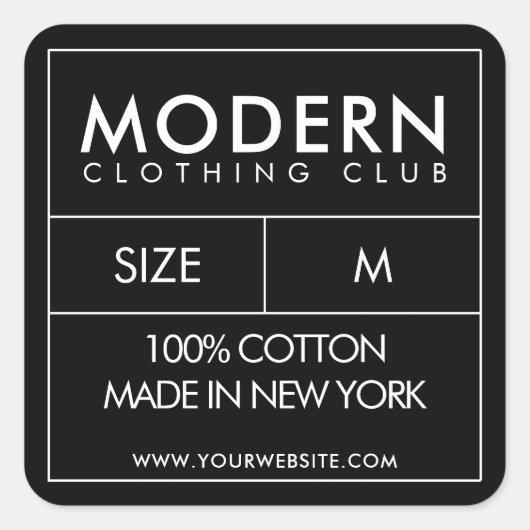 Kleding Nek Label Stickers Ontwerp (Voorkant)