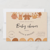  kleding Neutraal Baby shower Foto Kaart (Voorkant)