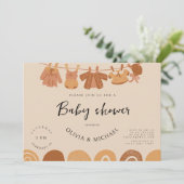  kleding Neutraal Baby shower Foto Kaart (Staand voorkant)