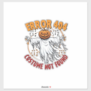 Kleding Niet Gevonden Halloween Pompoen Spook_1 Sticker