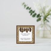 Kleding on line safari print wasserij vierkante visitekaartje (Staand voorkant)