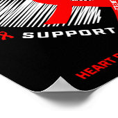 Kleding Ondersteuning Oma Red Heart Disease Awaren Poster (Hoek)