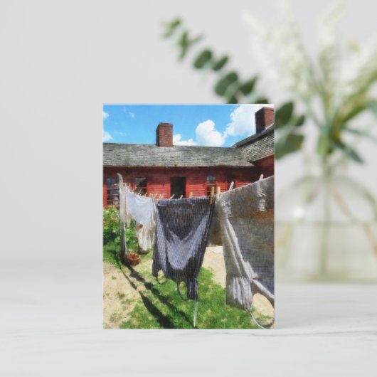 Kleding op lijn briefkaart (Staand voorkant)