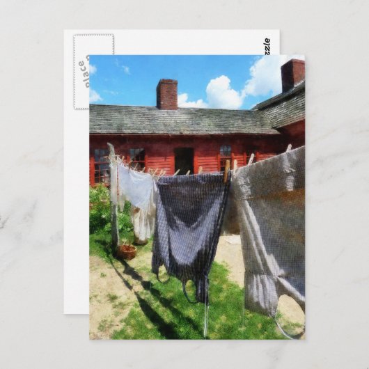 Kleding op lijn briefkaart (Voorkant / Achterkant)