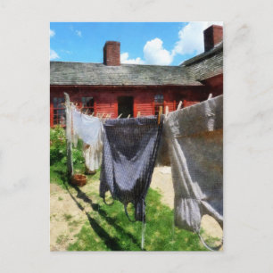 Kleding op lijn briefkaart