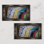 Kleding ophangen | Fancy Lijst Sepia Visitekaartje (Voorkant / Achterkant)