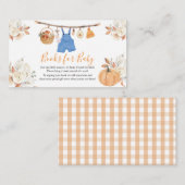 Kleding Pompoen Herfst Baby shower Boeken voor Bab Informatiekaartje (Voorkant / Achterkant)
