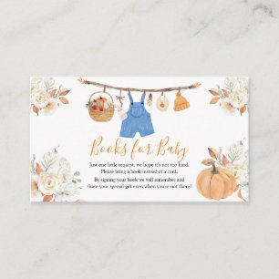 Kleding Pompoen Herfst Baby shower Boeken voor Bab Informatiekaartje