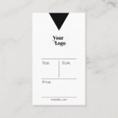 Kleding Prijs Label Business Dank u Black&White (Voorkant)