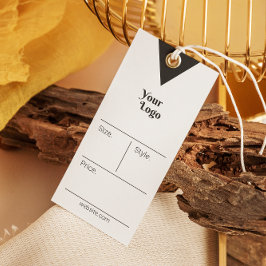 Kleding Prijs Label Business Dank u Black&White