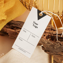 Kleding Prijs Label Business Dank u Black&White