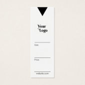 Kleding Prijs Label Business Dank u Black&White Mini Visitekaartjes (Voorkant)