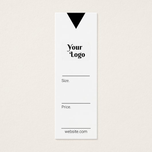 Kleding Prijs Label Business Dank u Black&White Mini Visitekaartjes (Voorkant)