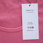 Kleding Prijs Label Business Dank u Black&White Mini Visitekaartjes