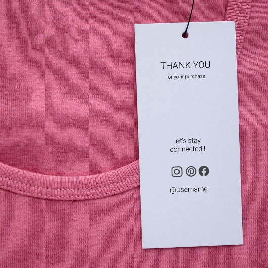 Kleding Prijs Label Business Dank u Black&White Mini Visitekaartjes