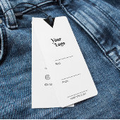 Kleding Prijs Label Business Dank u Black&White Mini Visitekaartjes