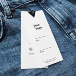 Kleding Prijs Label Business Dank u Black&White Mini Visitekaartjes