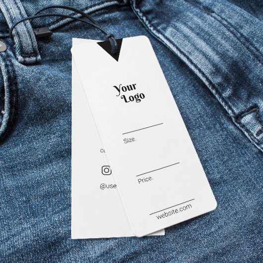 Kleding Prijs Label Business Dank u Black&White Mini Visitekaartjes