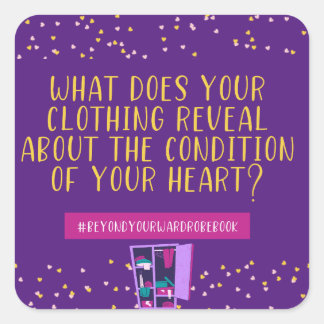 Kleding Reals Your Heart T-shirt Vierkante Sticker