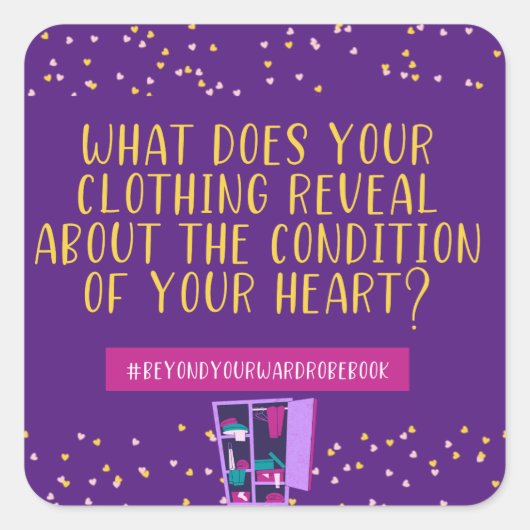 Kleding Reals Your Heart T-shirt Vierkante Sticker (Voorkant)