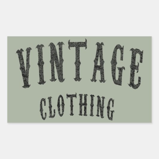  kleding rechthoekige sticker (Voorkant)