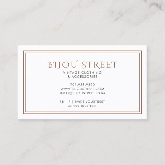  Kleding Retail Visitekaartje (Voorkant)