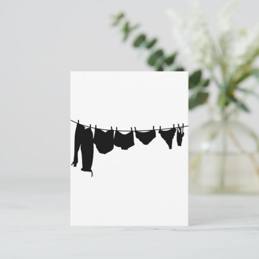 Kleding silhouet briefkaart (Staand voorkant)