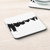 Kleding silhouet drankjes onderzetter (Linkerzijde)